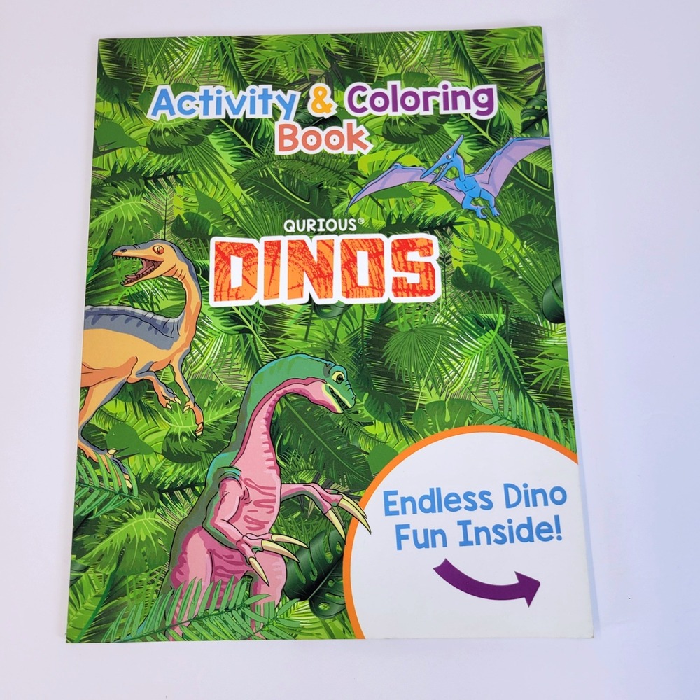 Qurious Dinos Activity & Coloring Book Dinosaur Jungle Paperback